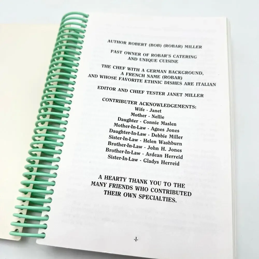 Robar’s Creative Cooking Gourmet Cookbook Recipes by Robert Miller Vintage 1990s